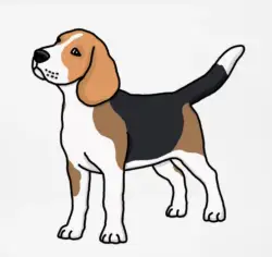 caricatura perro beagle
