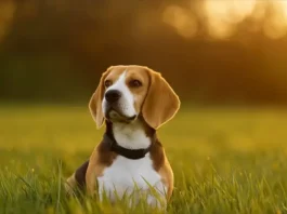perro beagle en el campo